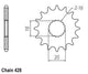 Pignon 12 Dents - Pas 428 - Similaire JTF426