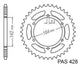 Couronne Acier 52 Dents - Pas 428 - Similaire JTR1067