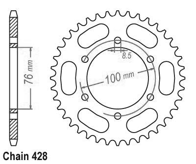 Couronne Acier 48 Dents - Pas 428 - Similaire JTR1844