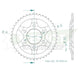 Couronne Acier 43 Dents - Pas 428
