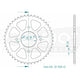 Couronne Acier 45 Dents - Pas 428 - Similaire JTR803