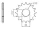 Pignon 15 Dents - Pas 525 - Similaire JTF520