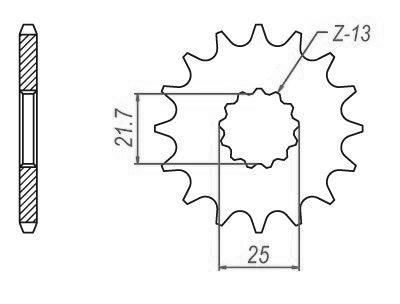 Pignon 16 Dents - Pas 525 - Similaire JTF520