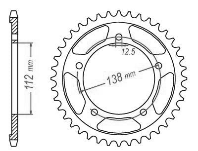 Couronne Acier 47 Dents - Pas 525 - Similaire JTR1304