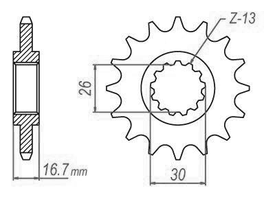 Pignon Ultralight 14 Dents - Pas 525 - Similaire JTF1370