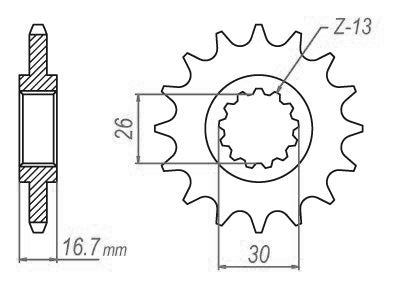 Pignon 15 Dents - Pas 525 - Similaire JTF1370