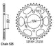 Couronne Acier 41 Dents - Pas 525 - Similaire JTR1489