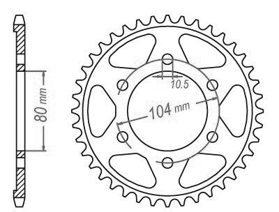 Couronne Acier 42 Dents - Pas 525 - Similaire JTR1489