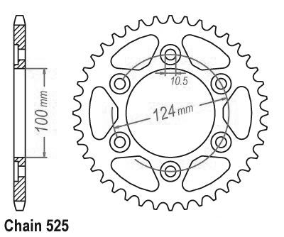 Couronne Acier 42 Dents - Pas 525 - Similaire JTR745