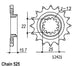 Pignon 15 Dents - Pas 525 - Similaire JTF1535