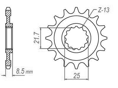 Pignon 15 Dents - Pas 525 - Similaire JTF1537