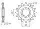 Pignon 15 Dents - Pas 525 - Similaire JTF1537