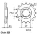 Pignon 16 Dents - Pas 525 - Similaire JTF1537