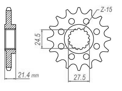 Pignon Ultralight 17 Dents - Pas 525 - Similaire JTF709