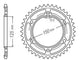 Couronne Acier 42 Dents - Pas 525 - Similaire JTR899