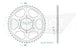 Couronne Acier 47 Dents - Pas 525 - Similaire JTR6