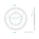 Couronne Acier 44 Dents - Pas 525 - Similaire JTR7