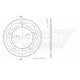Couronne Acier 49 Dents - Pas 525