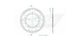 Couronne Acier 44 Dents - Pas 525 - Similaire JTR10