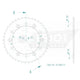 Couronne Acier 41 Dents - Pas 520 - Similaire JTR245/2