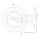Couronne Acier 46 Dents - Pas 520 - Similaire JTR245/2