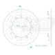 Couronne Acier 49 Dents - Pas 520 - Similaire JTR245/2