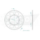 Couronne Acier 50 Dents - Pas 520 - Similaire JTR857