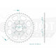 Couronne Acier 42 Dents - Pas 520 - Similaire JTR279