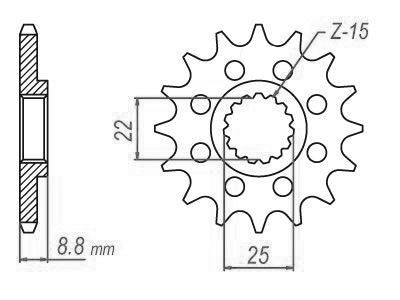 Pignon Ultralight 15 Dents - Pas 520 - Similaire JTF1901
