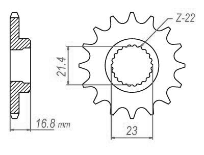 Pignon 16 Dents - Pas 520 - Similaire JTF582