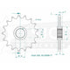 Pignon 17 Dents - Pas 520 - Similaire JTF1126