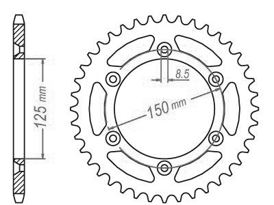 Couronne Acier Ultralight 46 Dents - Pas 520 - Similaire JTR897