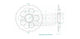 Couronne Acier 40 Dents - Pas 520 - Similaire JTR751
