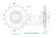 Pignon Ultralight 16 Dents - Pas 520
