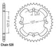 Couronne Acier 37 Dents - Pas 520 - Similaire JTR1480