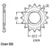 Pignon 13 Dents - Pas 520 - Similaire JTF1590