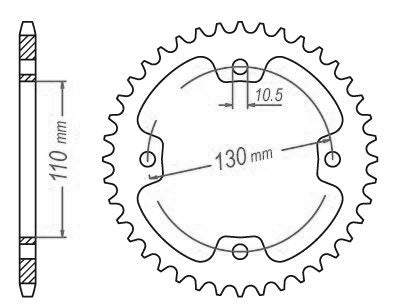 Couronne Acier 38 Dents - Pas 520 - Similaire JTR1415