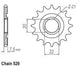 Pignon 12 Dents - Pas 520 - Similaire JTF1323