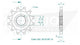 Pignon 12 Dents - Pas 520 - Similaire JTF1344SC