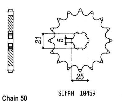 Pignon 16 Dents - Pas 530 - Similaire JTF567