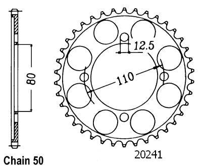 Couronne Acier 48 Dents - Pas 530 - Similaire JTR284