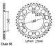 Couronne Acier 49 Dents - Pas 530 - Similaire JTR502