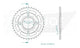 Couronne Acier 39 Dents - Pas 530 - Similaire JTR854