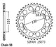 Couronne Acier 47 Dents - Pas 530 - Similaire JTR479