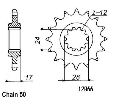 Pignon 15 Dents - Pas 530 - Similaire JTF295