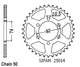 Couronne Acier 45 Dents - Pas 530 - Similaire JTR571