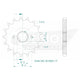 Pignon 17 Dents - Pas 530 - Similaire JTF513