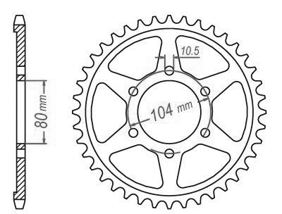 Couronne Acier 40 Dents - Pas 530 - Similaire JTR488