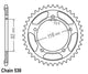 Couronne Acier 41 Dents - Pas 530 - Similaire JTR1493