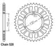 Couronne Alu. 48 Dents - Pas 520 - Similaire JTA486